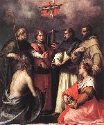 Andrea del Sarto Disputation over the Trinity oil painting